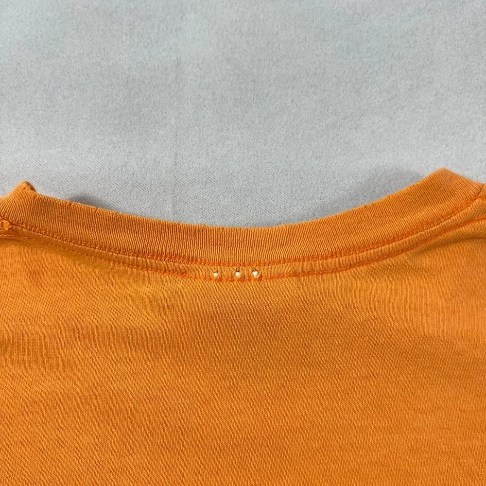 Vintage Nike T Shirt Men Large‎ Orange Embroidered Small Spell Out USA 90s